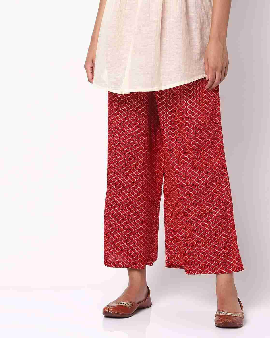 AVAASA MIX N' MATCH | Printed Palazzos with Elasticated Waist|0