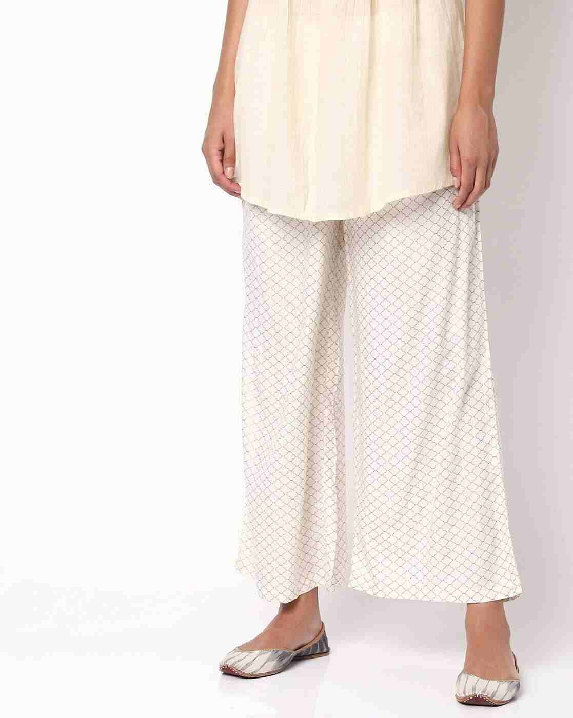 Printed Palazzos with Elasticated Waist