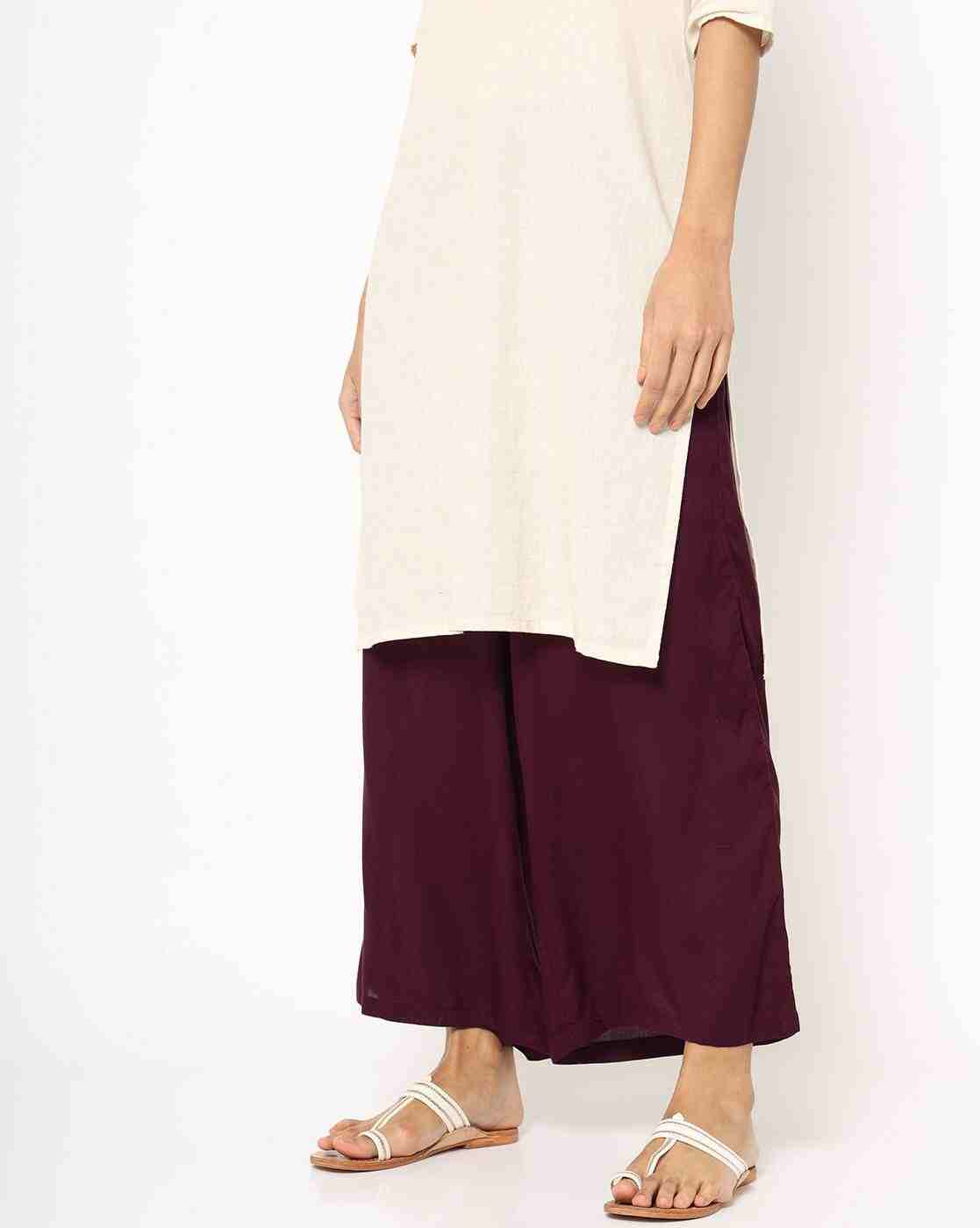 AVAASA MIX N' MATCH | Palazzos with Semi-Elasticated Waist|0