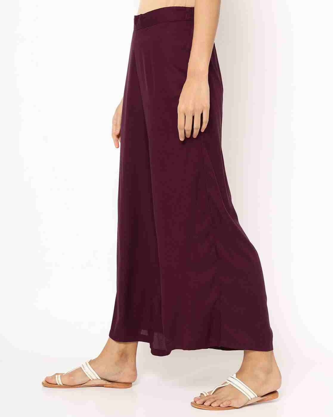 AVAASA MIX N' MATCH | Palazzos with Semi-Elasticated Waist|1