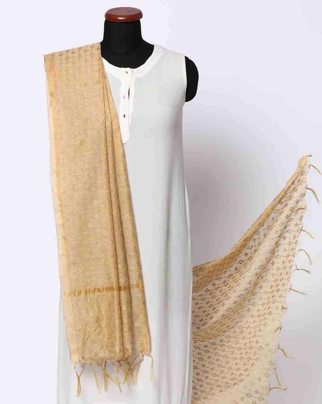 Printed Dupatta with Tassels