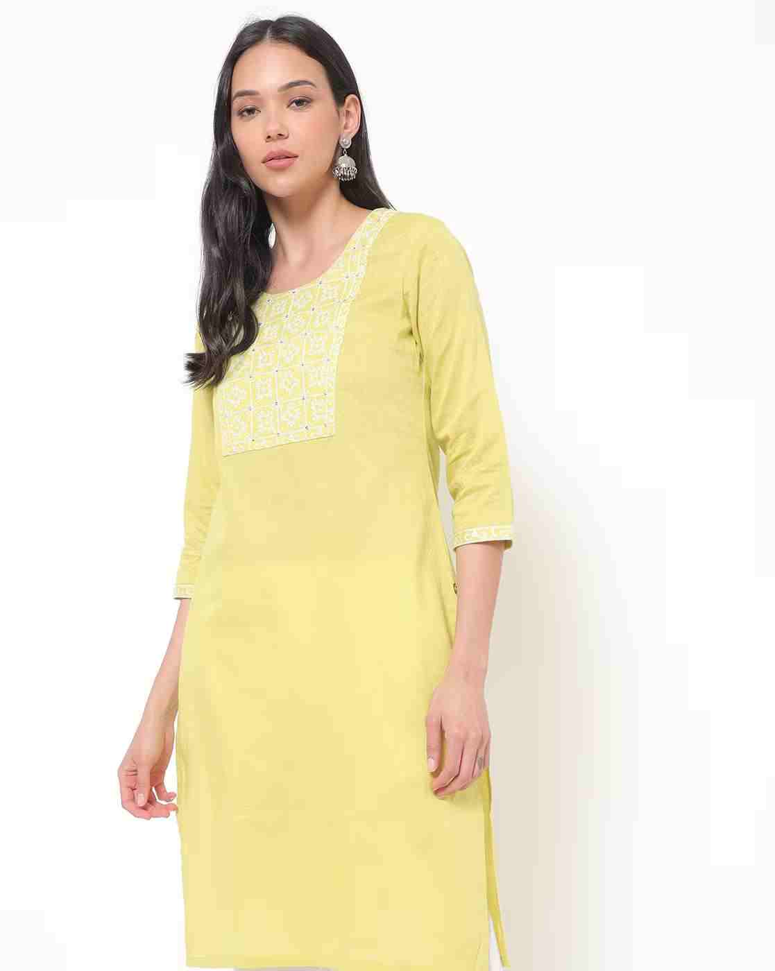 AVAASA MIX N' MATCH | Embroidered Straight Kurta|0