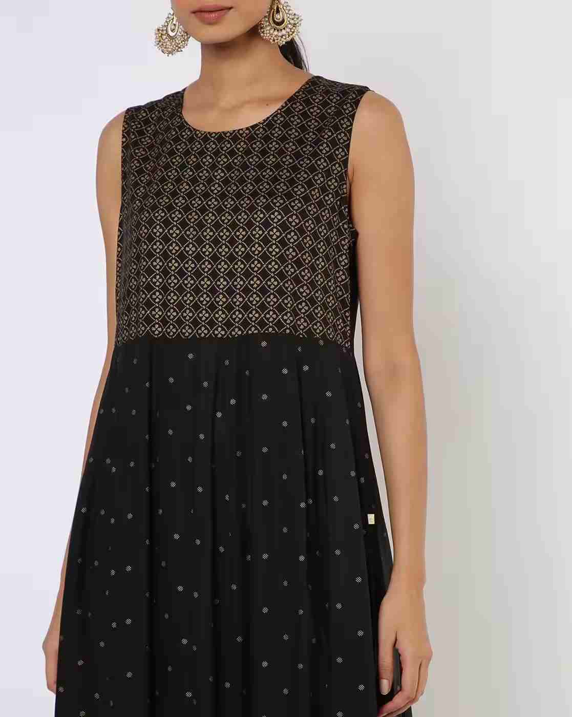 AVAASA MIX N' MATCH | Dual-Layered Tie-Up Flared Kurta|4