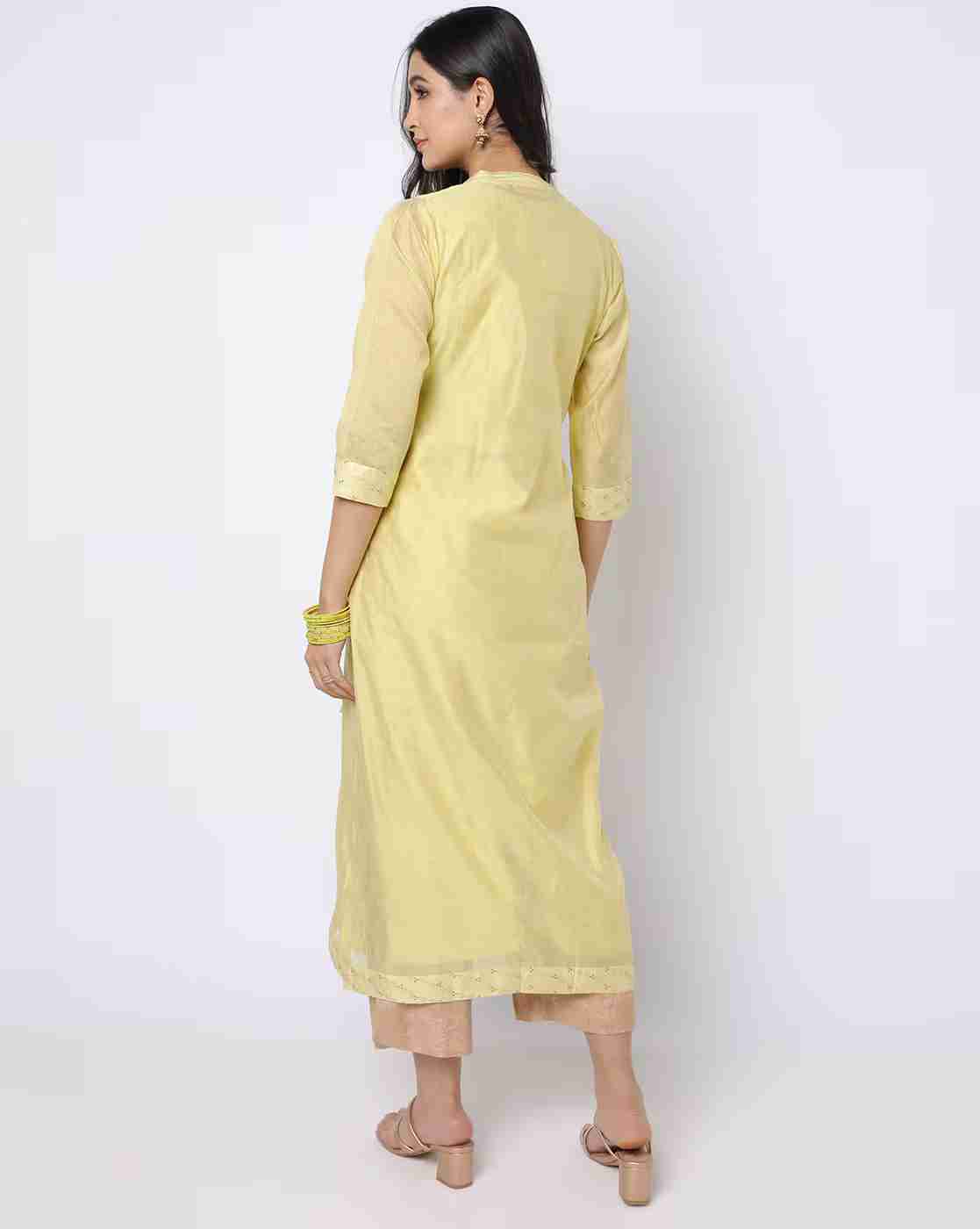 AVAASA MIX N' MATCH | Embellished Straight Kurta with Shrug|2