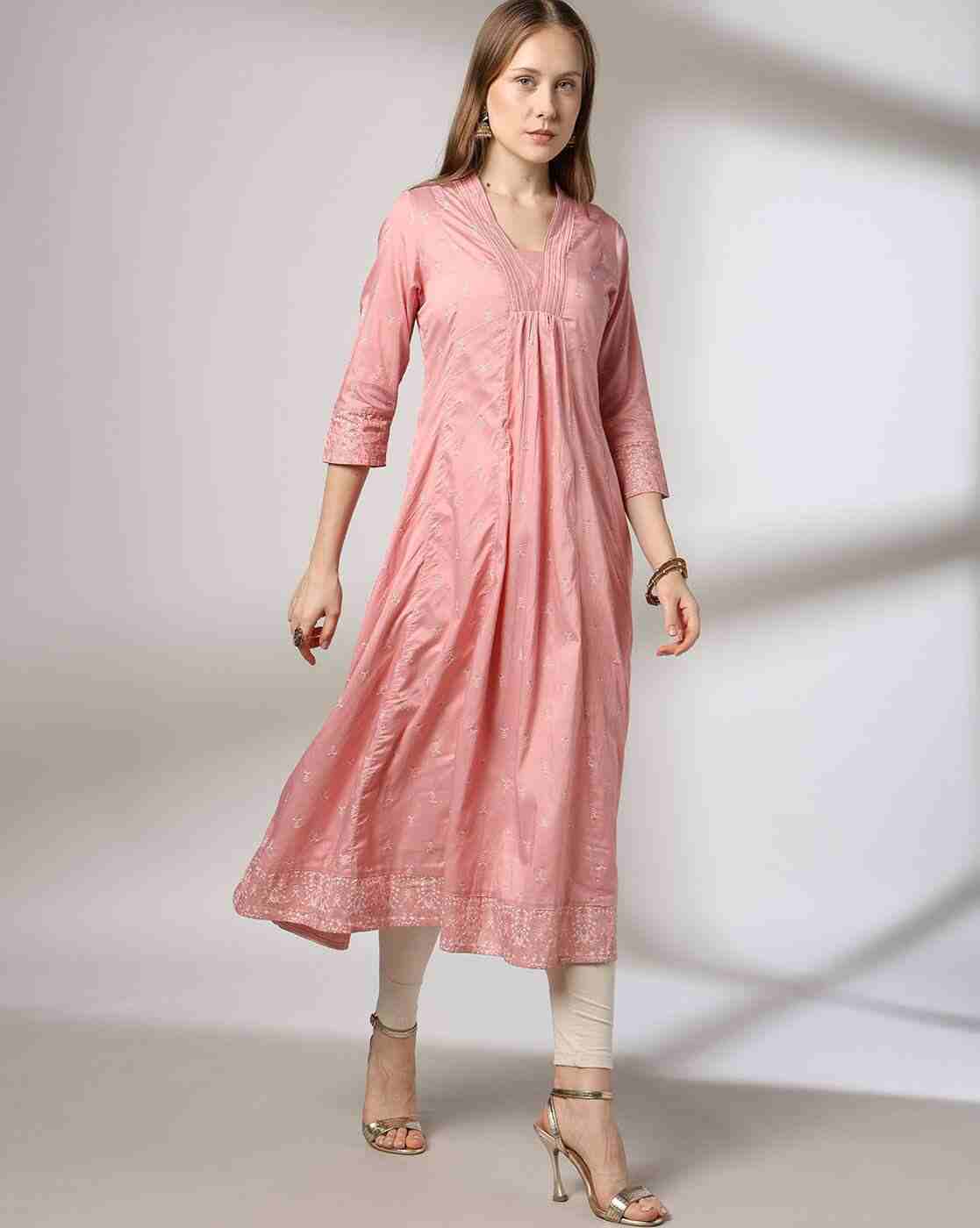 AVAASA MIX N' MATCH | Women Printed Flared Kurta|0