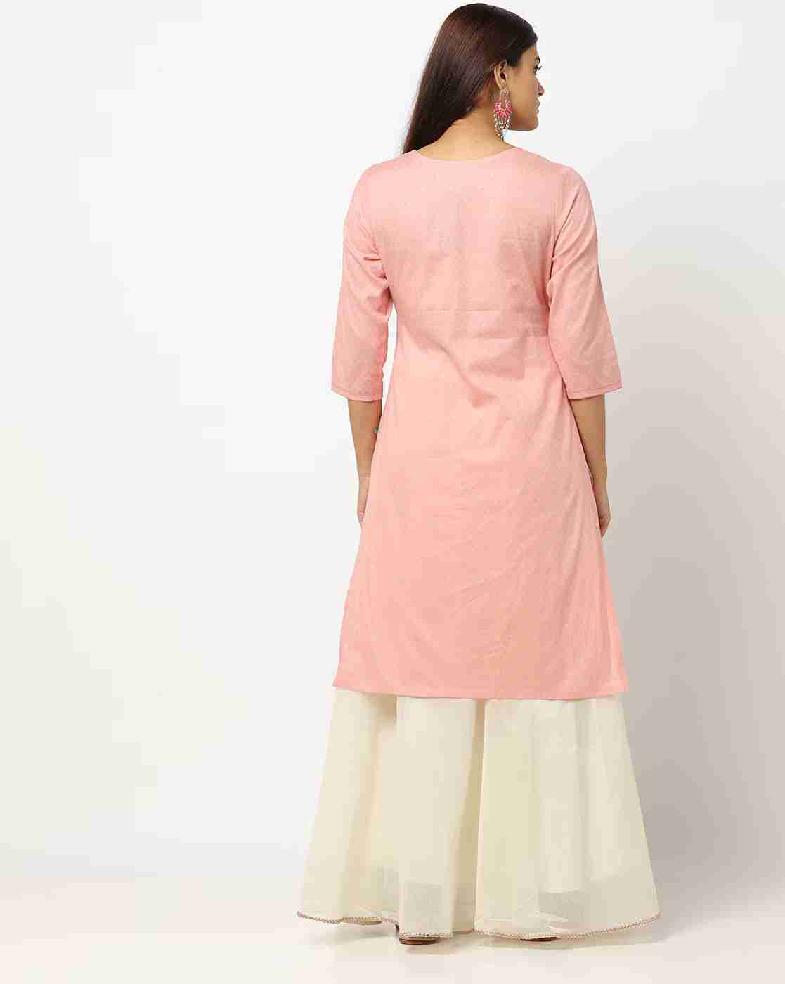 AVAASA MIX N' MATCH | Embroidered Straight Kurta|2