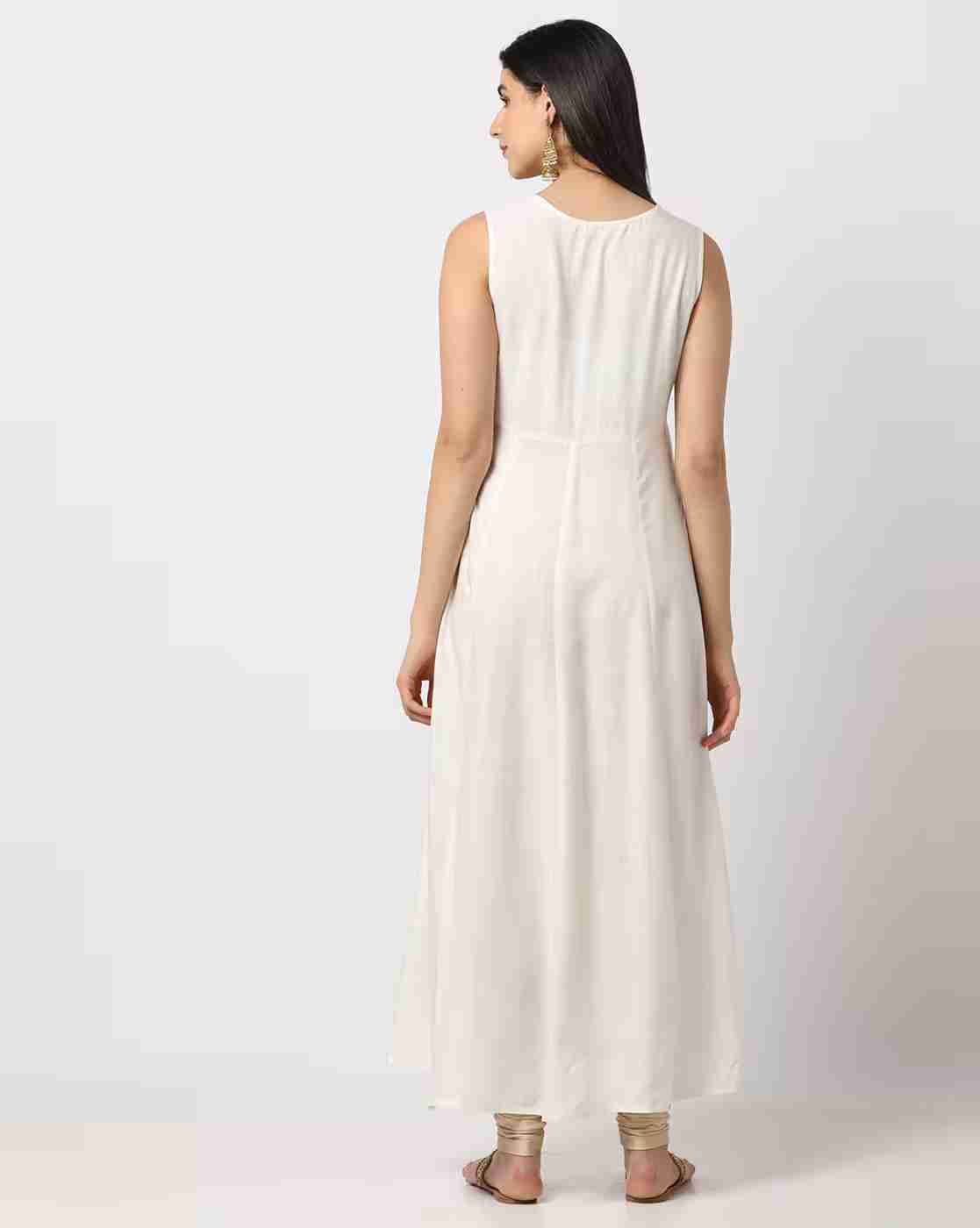AVAASA MIX N' MATCH | Foil Print Straight Layered Kurta|2