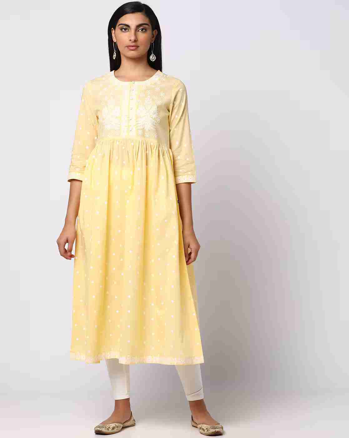 Embroidered Flared Kurta