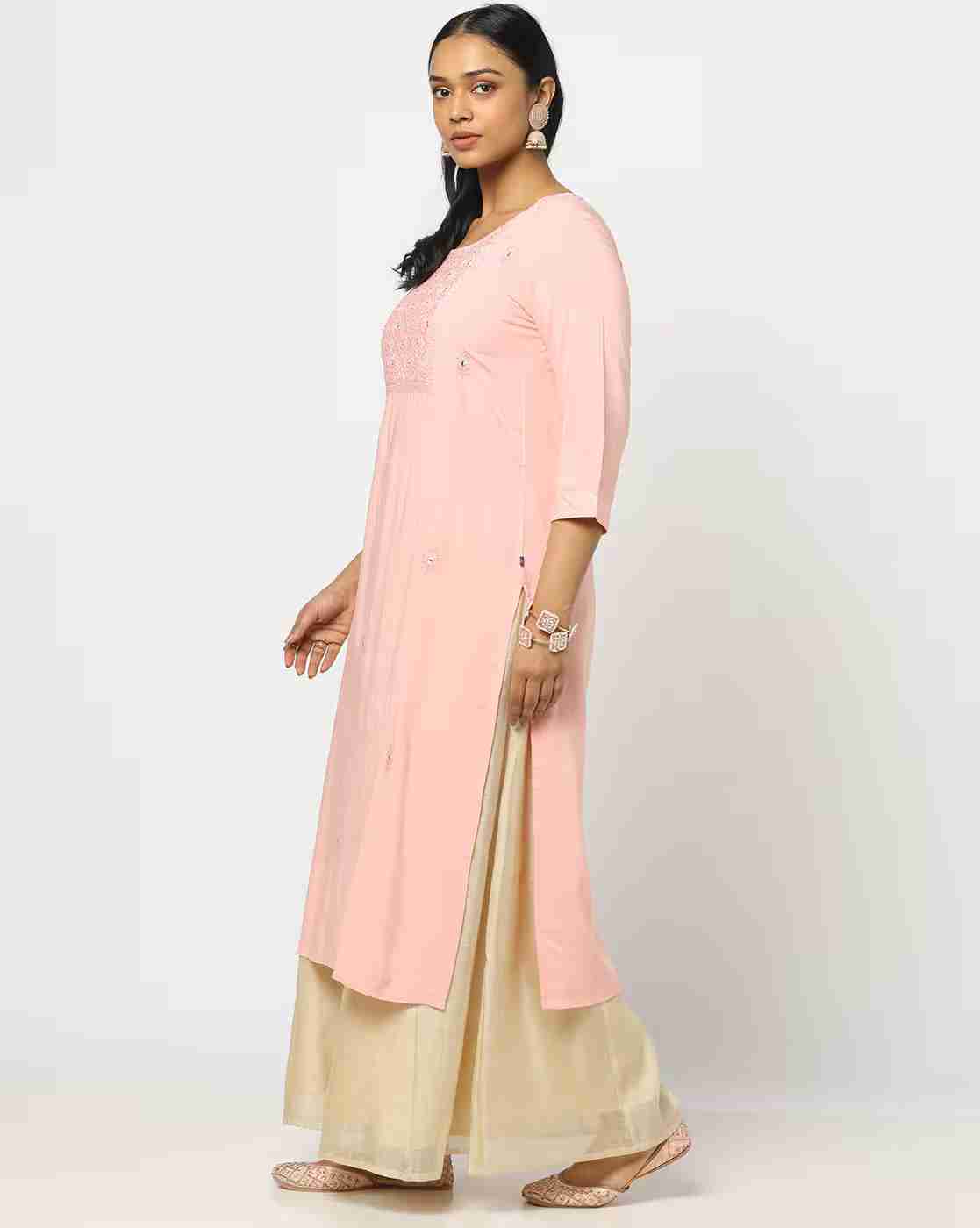 AVAASA MIX N' MATCH | Embellished Straight Kurta|1
