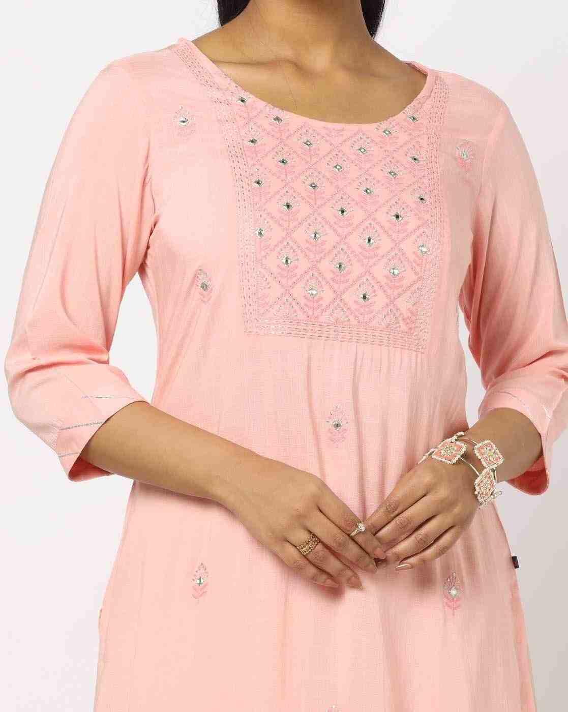 AVAASA MIX N' MATCH | Embellished Straight Kurta|3