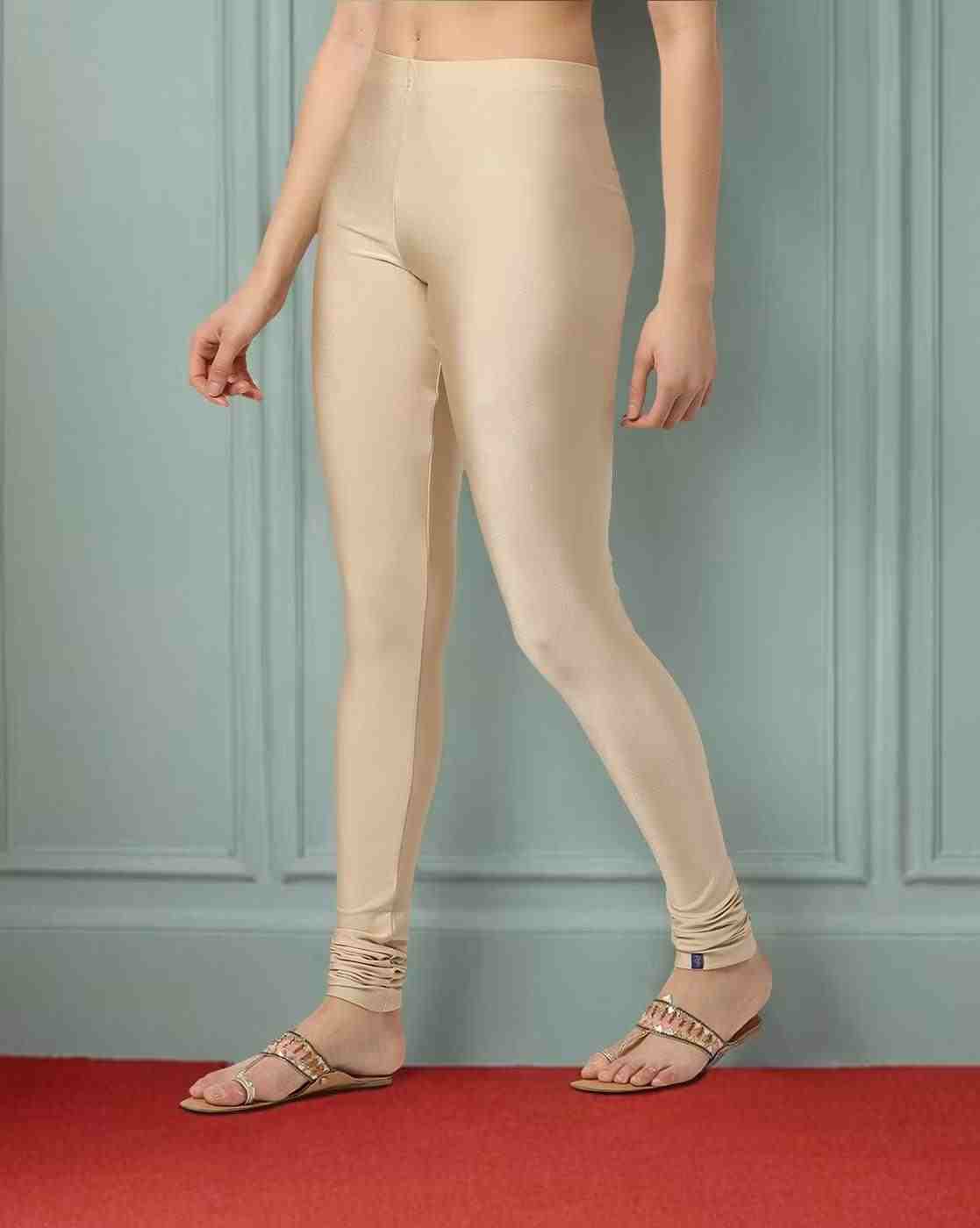 AVAASA MIX N' MATCH | Shimmery Leggings with Elasticated Waistband|0