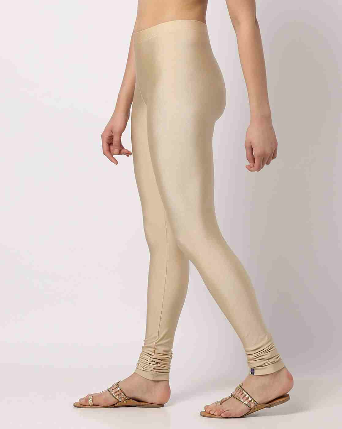 AVAASA MIX N' MATCH | Shimmery Leggings with Elasticated Waistband|1