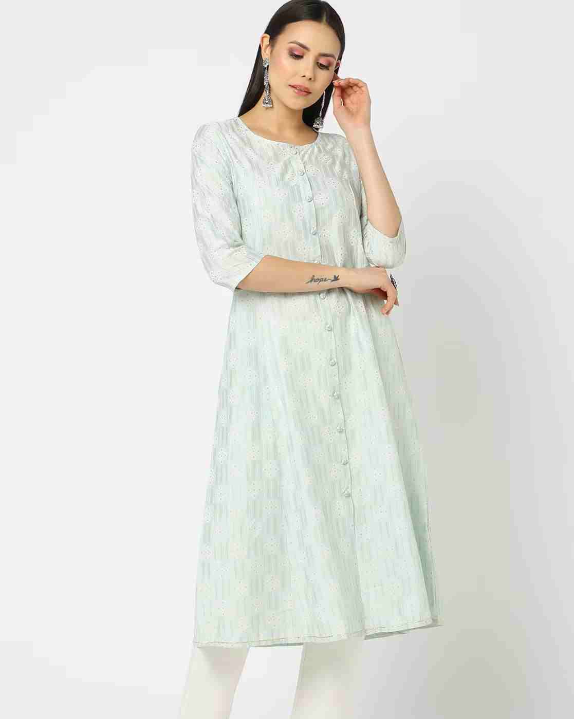 AVAASA MIX N' MATCH | Printed Princess-Seam Flared Kurta|0