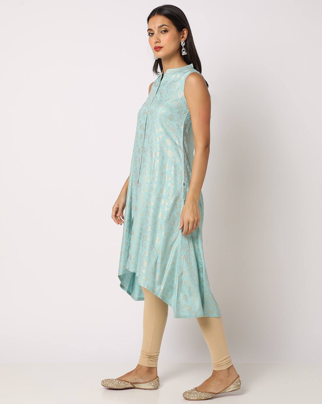 AVAASA MIX N' MATCH | Floral Print A-Line Kurta|1