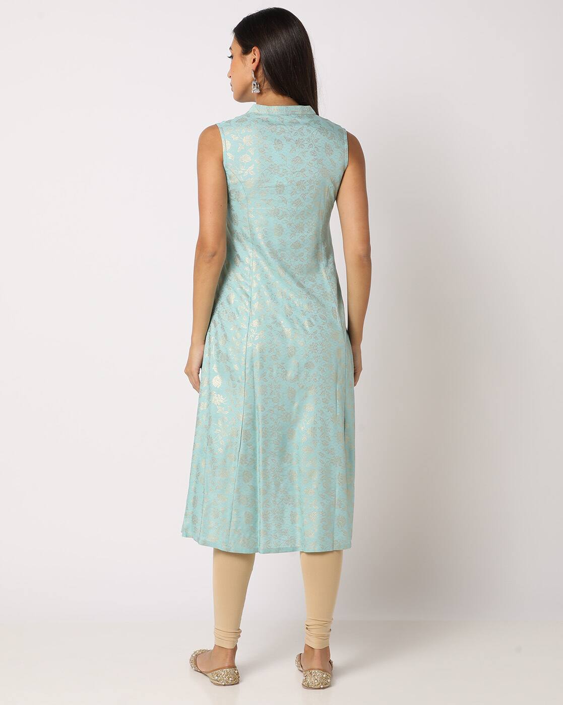 AVAASA MIX N' MATCH | Floral Print A-Line Kurta|2