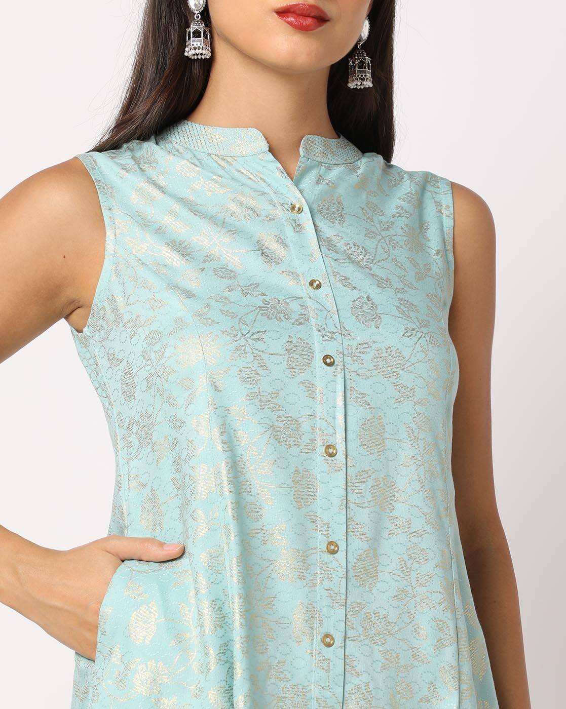 AVAASA MIX N' MATCH | Floral Print A-Line Kurta|3