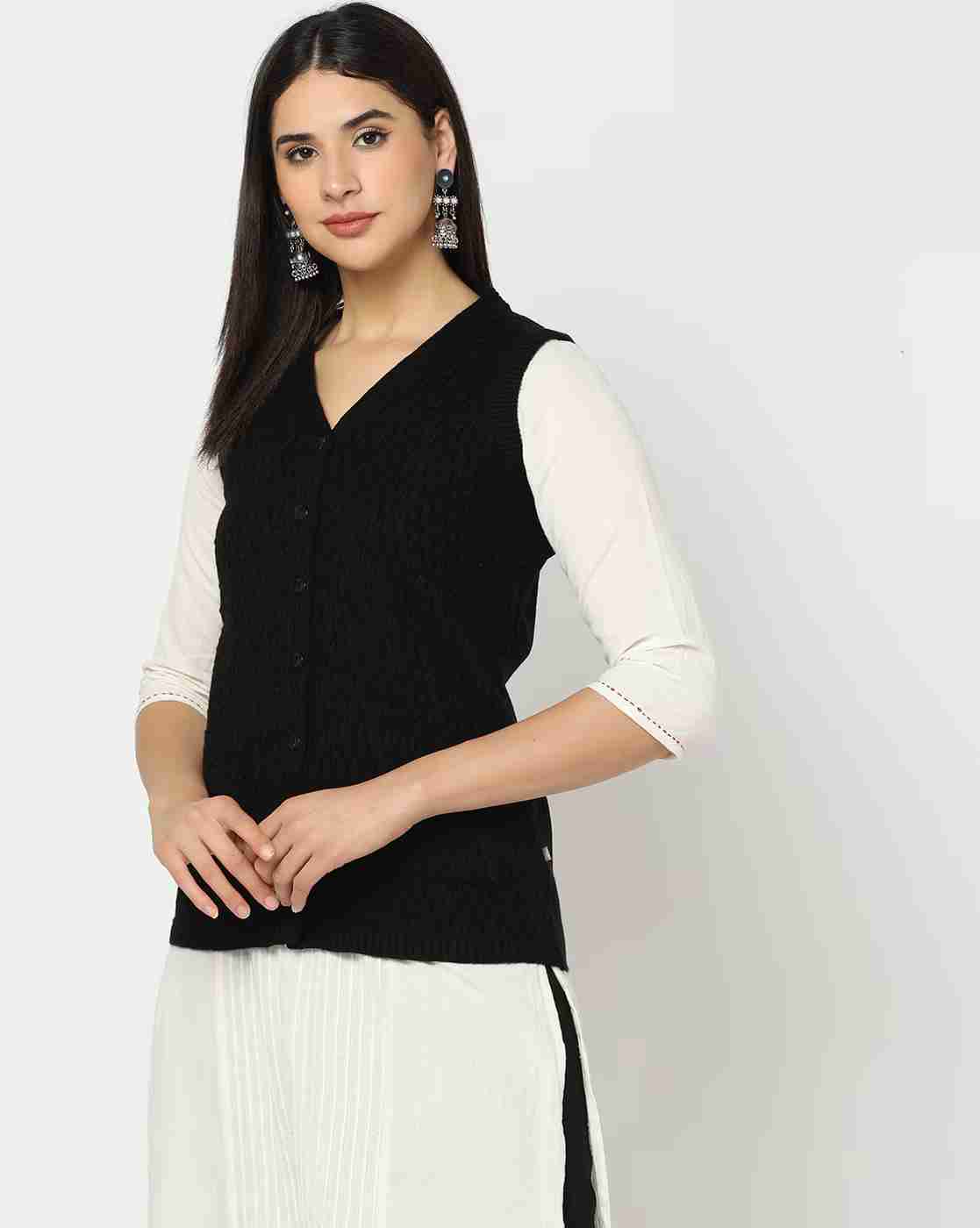 AVAASA MIX N' MATCH | Button-Down Cardigan with Patch Pockets|0