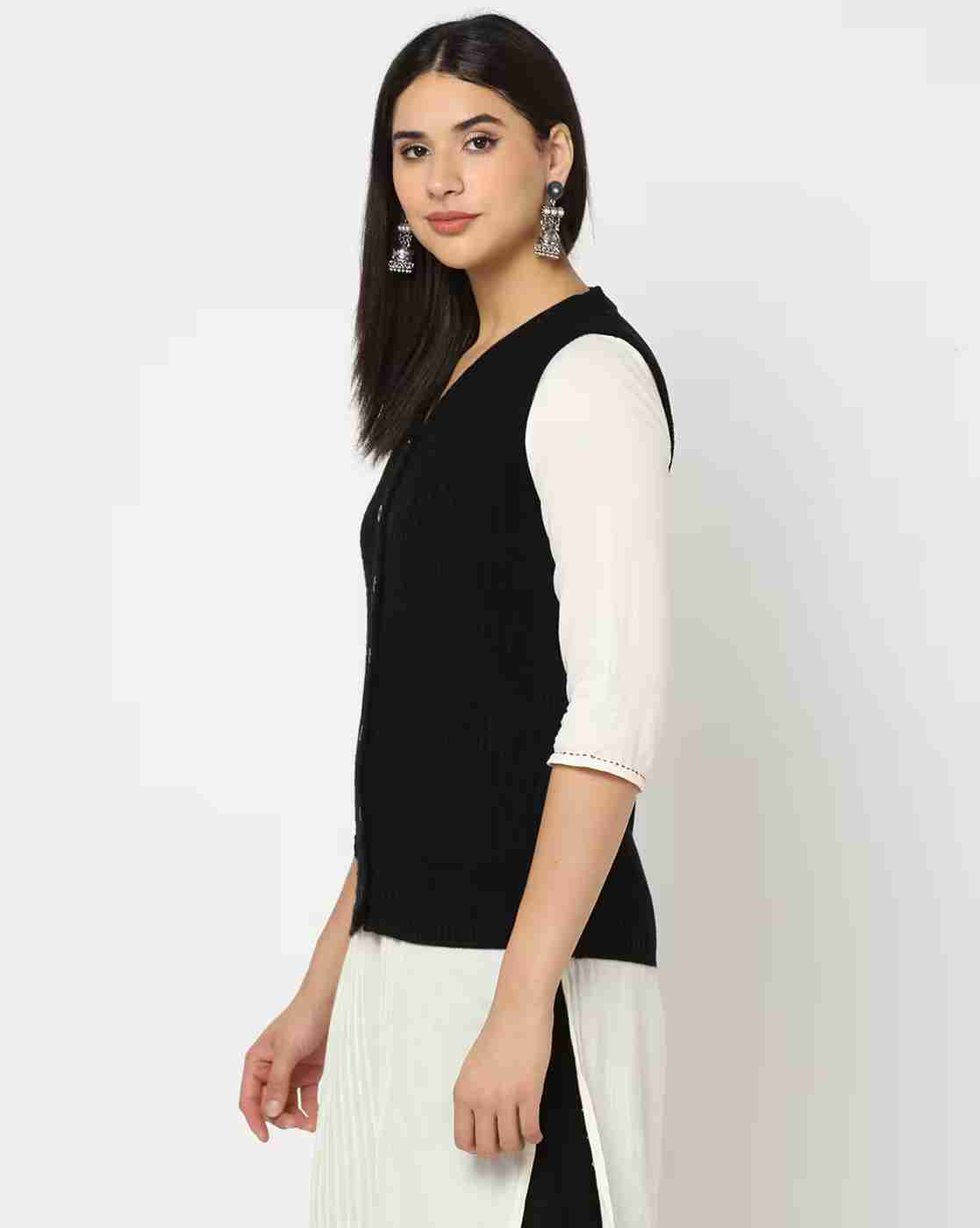 AVAASA MIX N' MATCH | Button-Down Cardigan with Patch Pockets|1