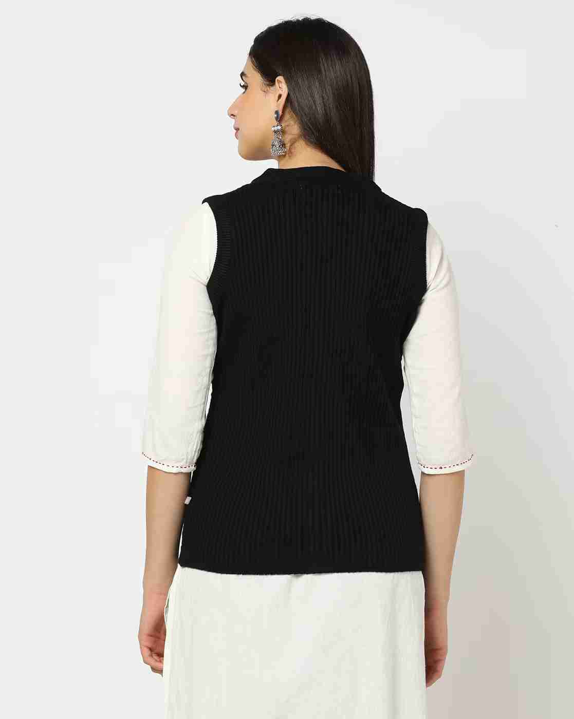 AVAASA MIX N' MATCH | Button-Down Cardigan with Patch Pockets|2