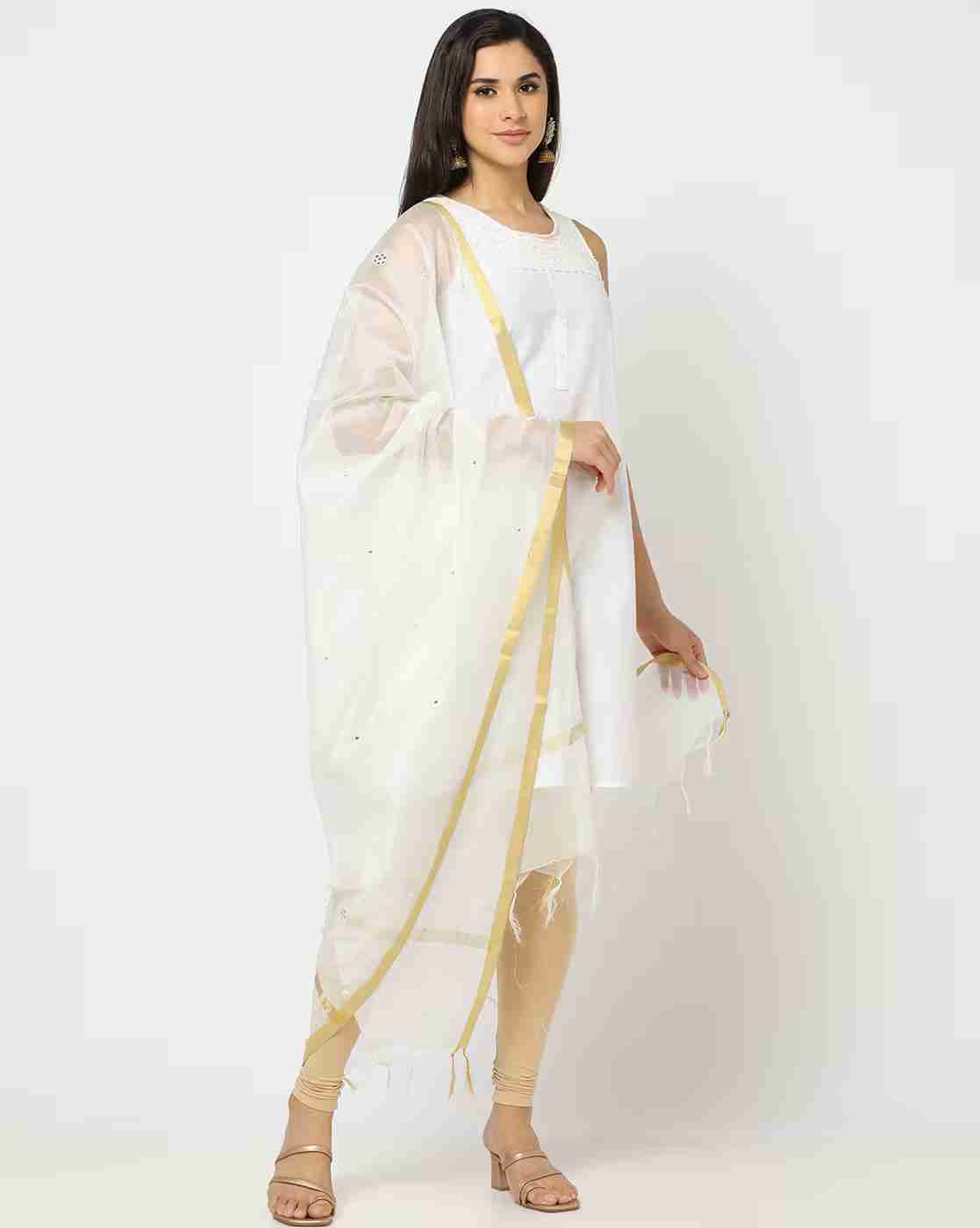 AVAASA MIX N' MATCH | Embellished Dupatta with Tassels|0