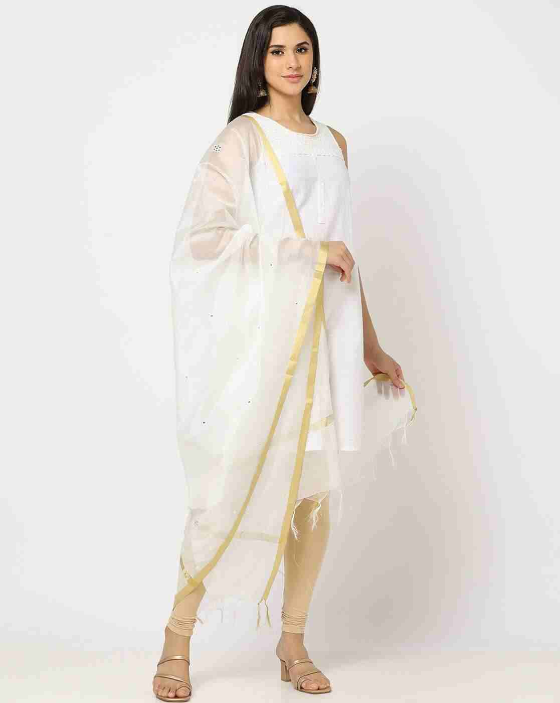 AVAASA MIX N' MATCH | Embellished Dupatta with Tassels|0