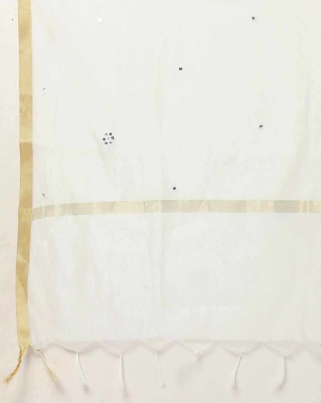 AVAASA MIX N' MATCH | Embellished Dupatta with Tassels|1