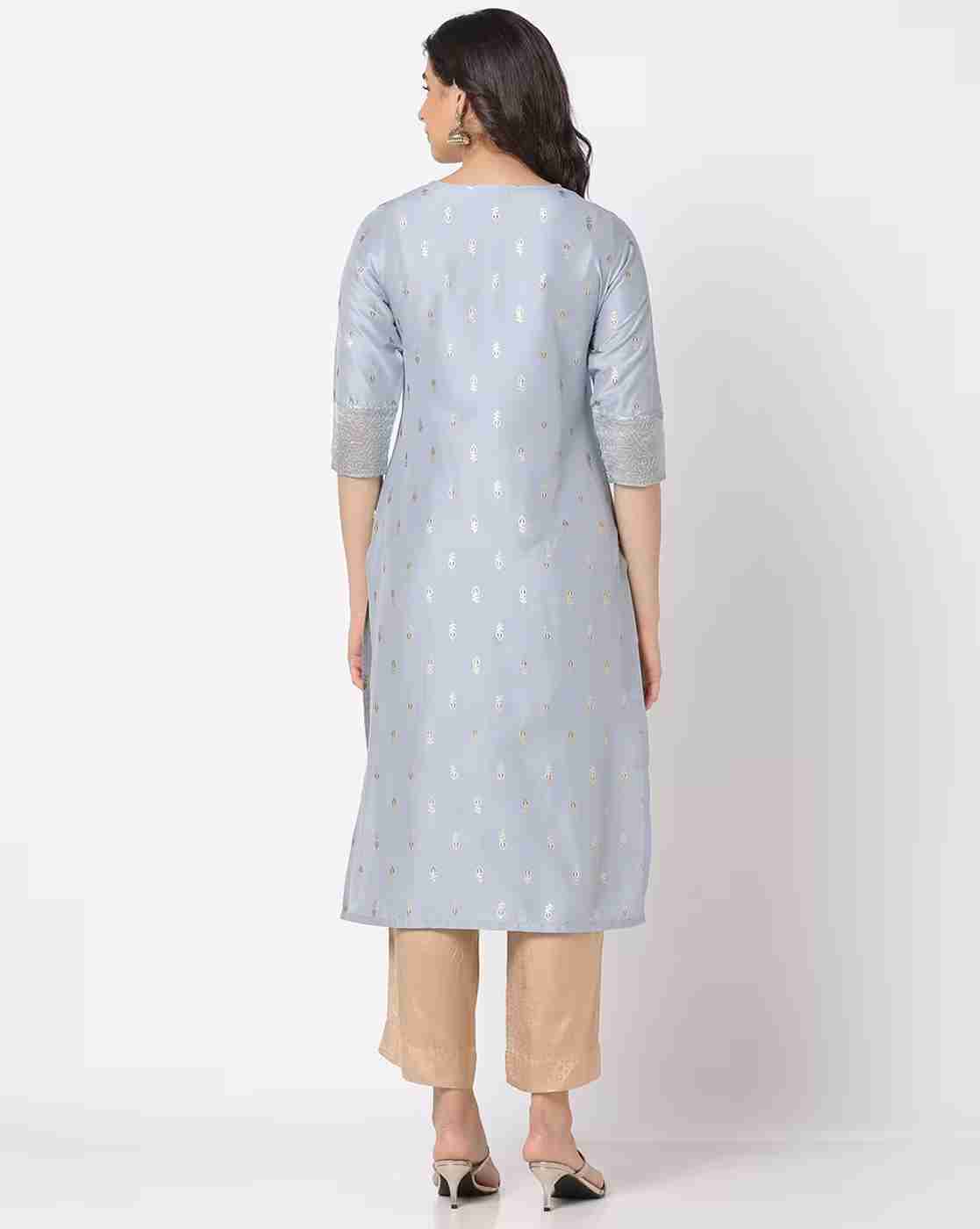 AVAASA MIX N' MATCH | Floral Print Straight kurta|2