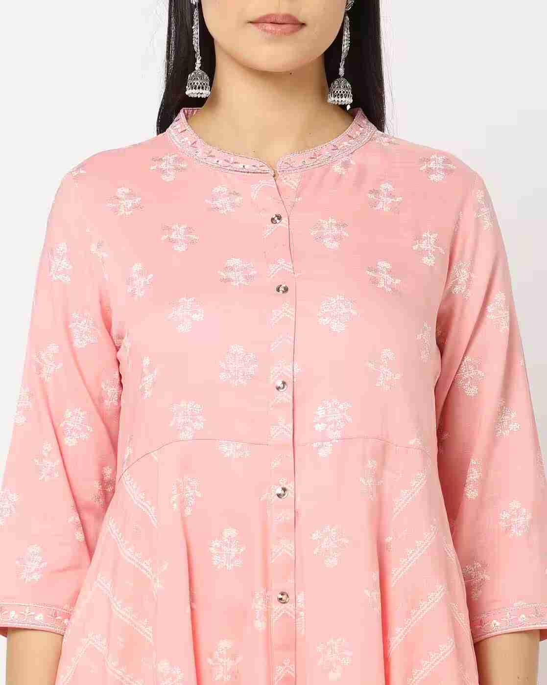 AVAASA MIX N' MATCH | Floral Print Flared Kurta|3