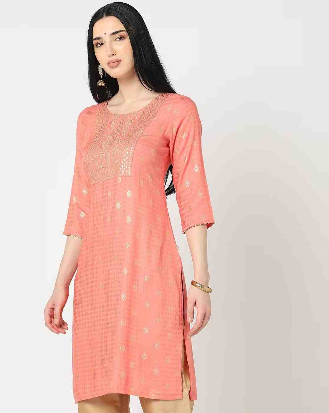 AVAASA MIX N' MATCH | Printed Straight Kurta|0