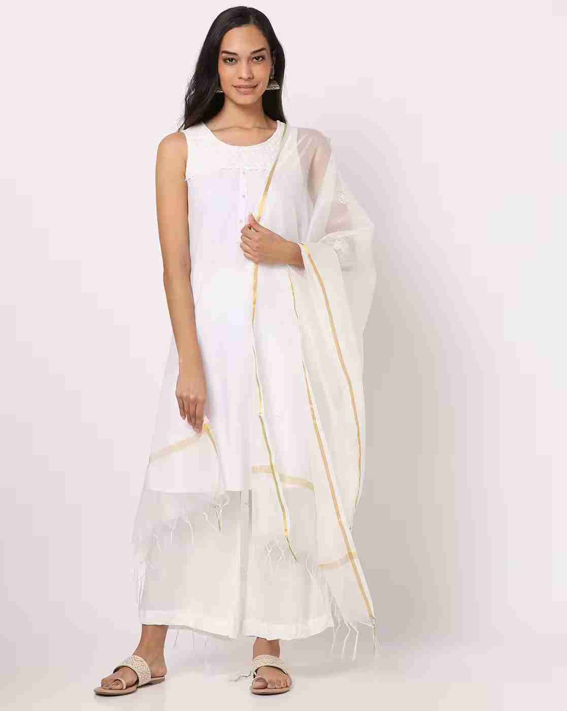 AVAASA MIX N' MATCH | Dupatta with Tassels|0