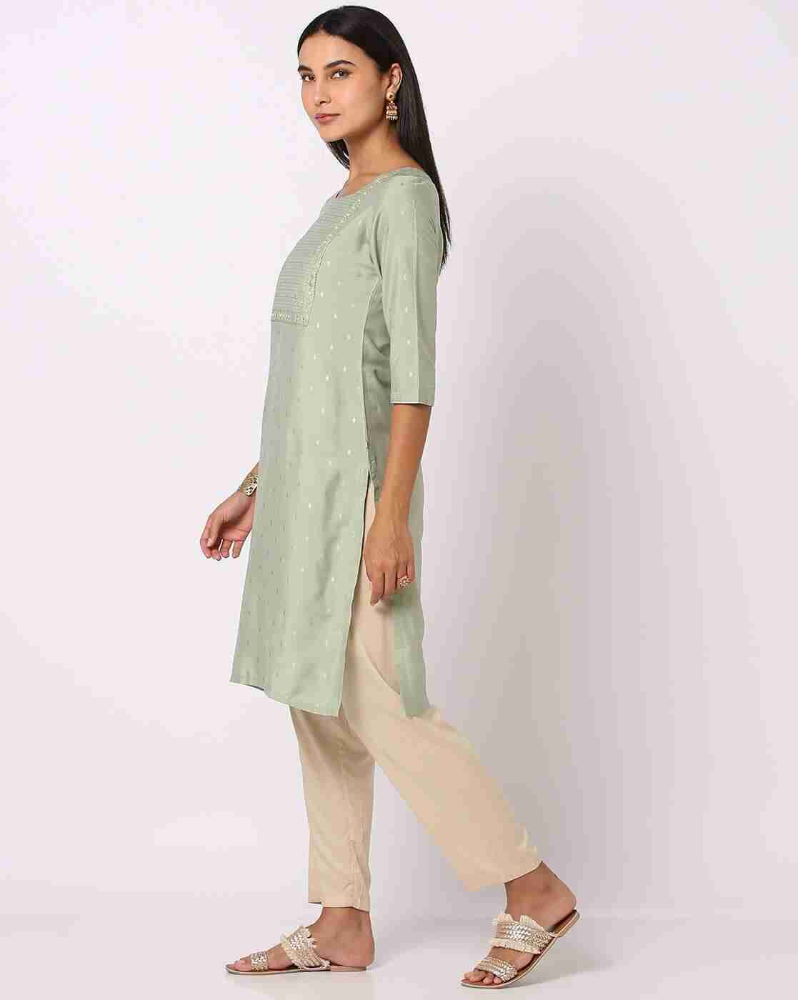 AVAASA MIX N' MATCH | Printed Straight Kurta|1