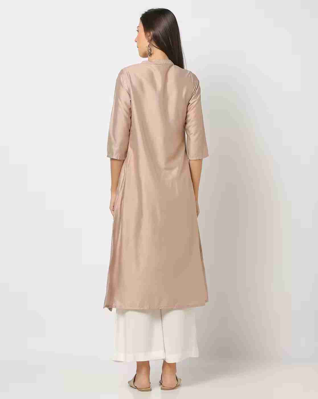 AVAASA MIX N' MATCH | Women Floral Embroidered Straight Kurta|2