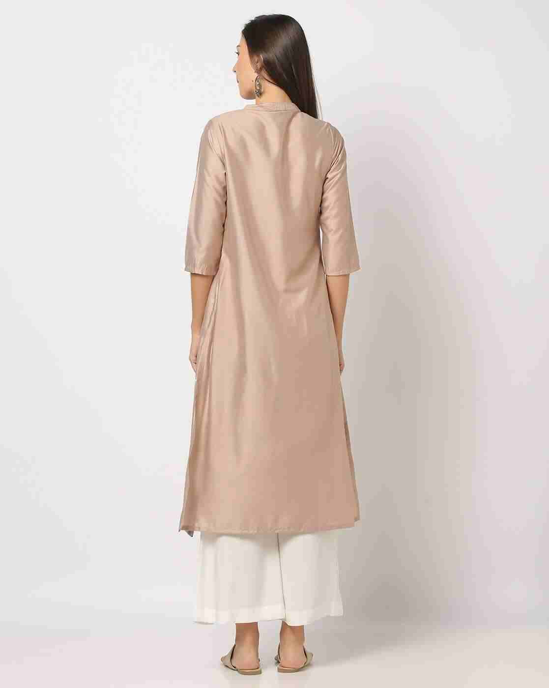 AVAASA MIX N' MATCH | Women Floral Embroidered Straight Kurta|2