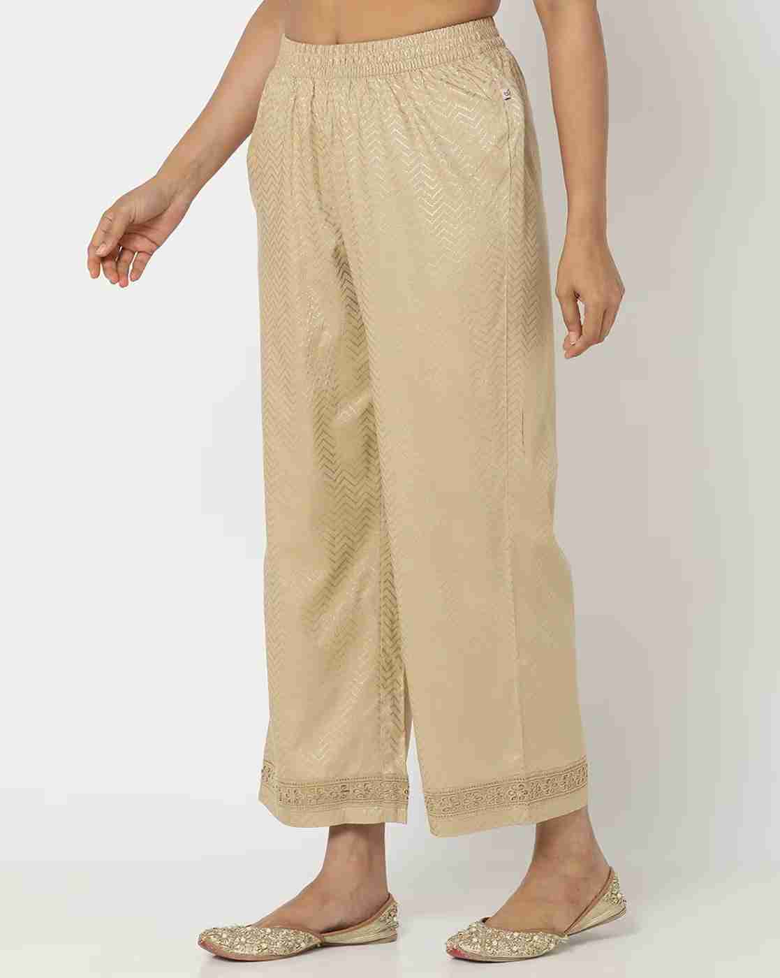 AVAASA MIX N' MATCH | Women Chevron Print Palazzos|1