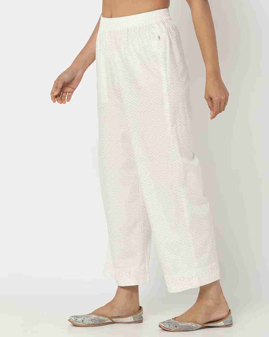 AVAASA MIX N' MATCH | Women Chevron Print Palazzos|1