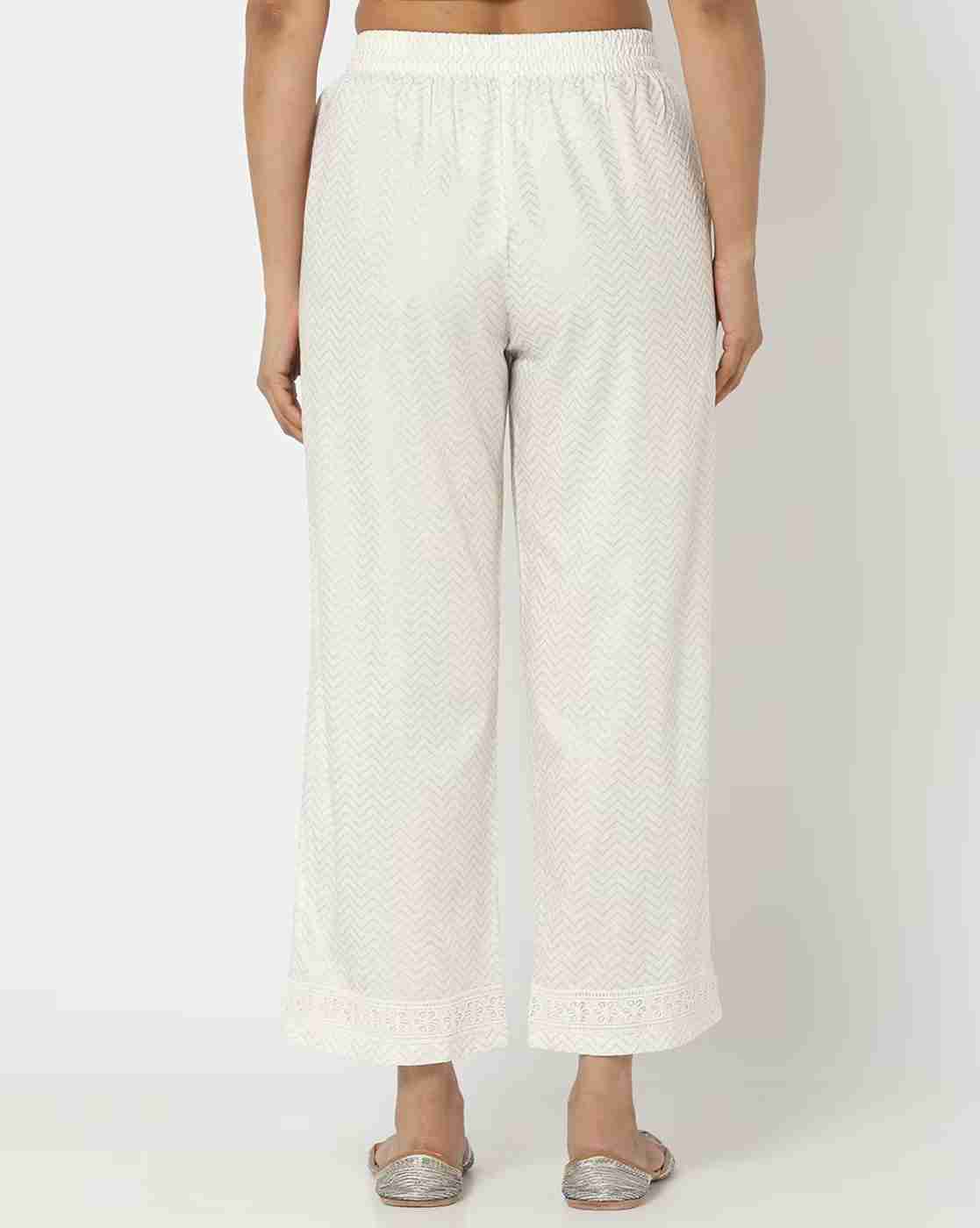 AVAASA MIX N' MATCH | Women Chevron Print Palazzos|2