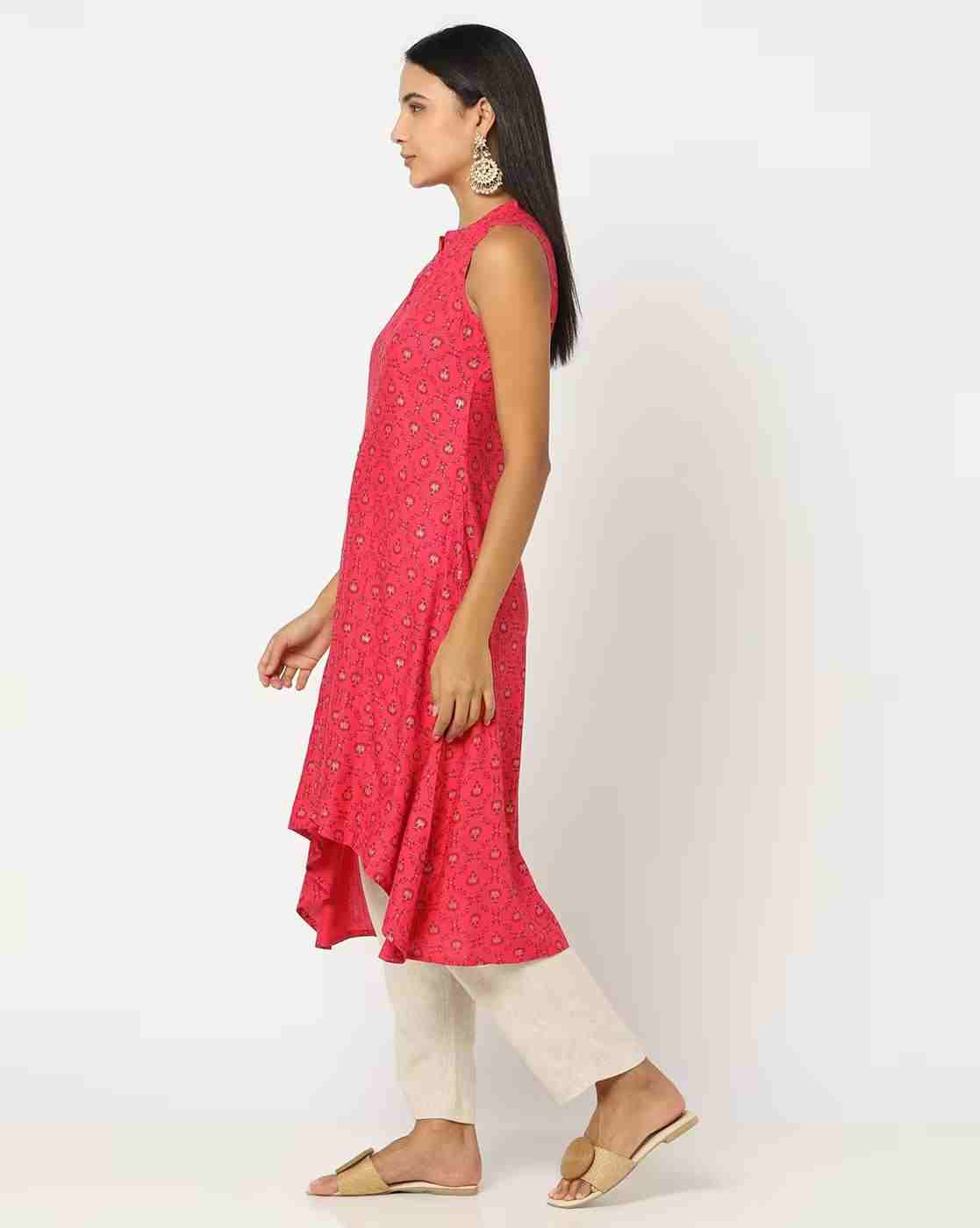 AVAASA MIX N' MATCH | Printed A-Line Kurta|1