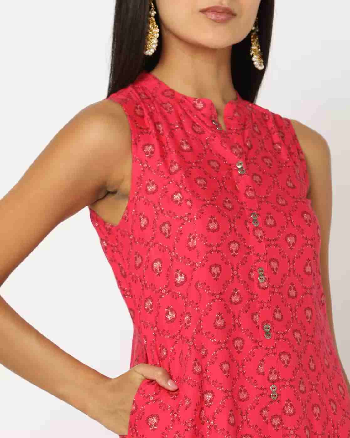 AVAASA MIX N' MATCH | Printed A-Line Kurta|3