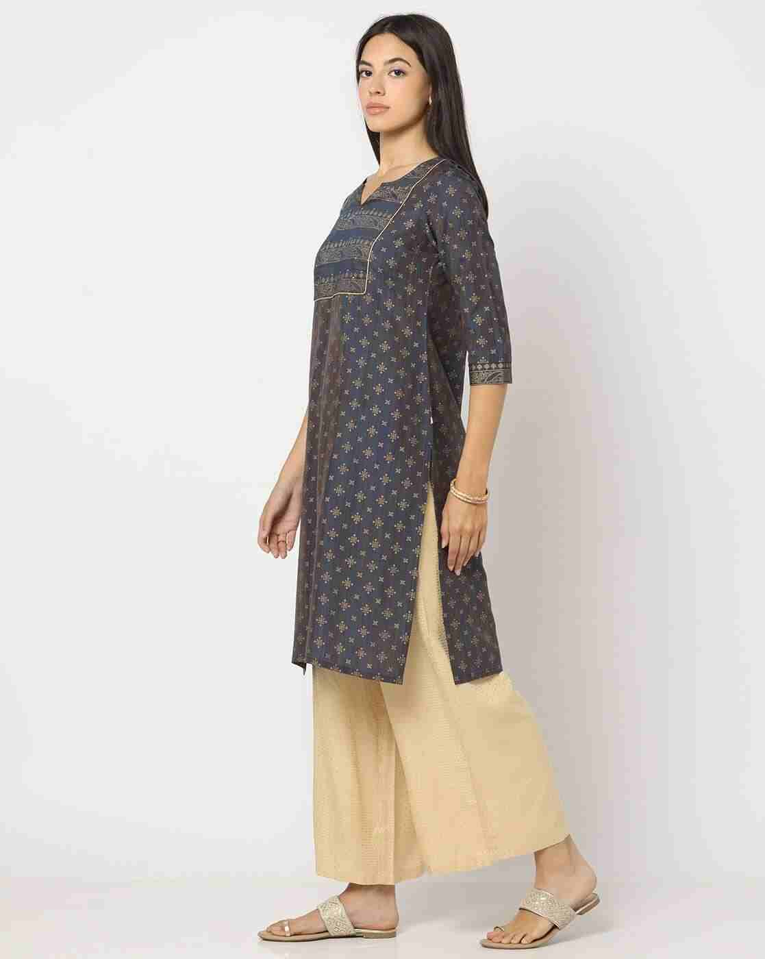 AVAASA MIX N' MATCH | Women Printed Straight Kurta|1