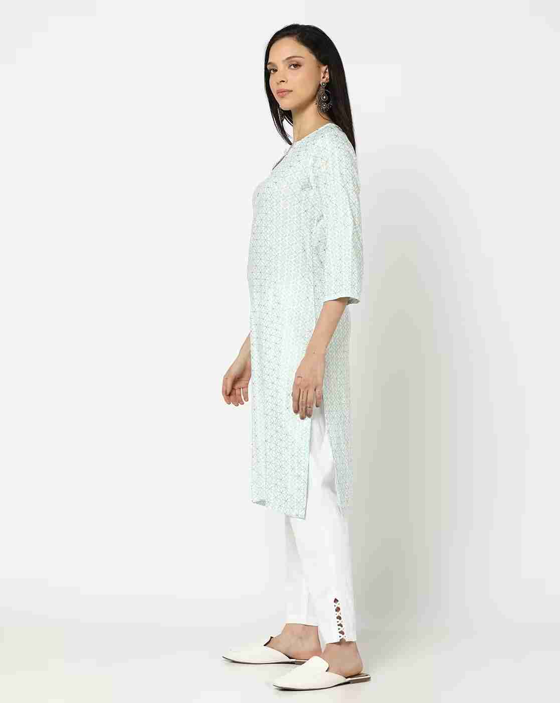 AVAASA MIX N' MATCH | Women Printed Straight Kurta|1