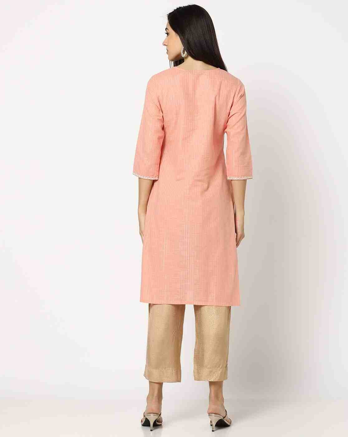 AVAASA MIX N' MATCH | Women Striped Straight Kurta|2