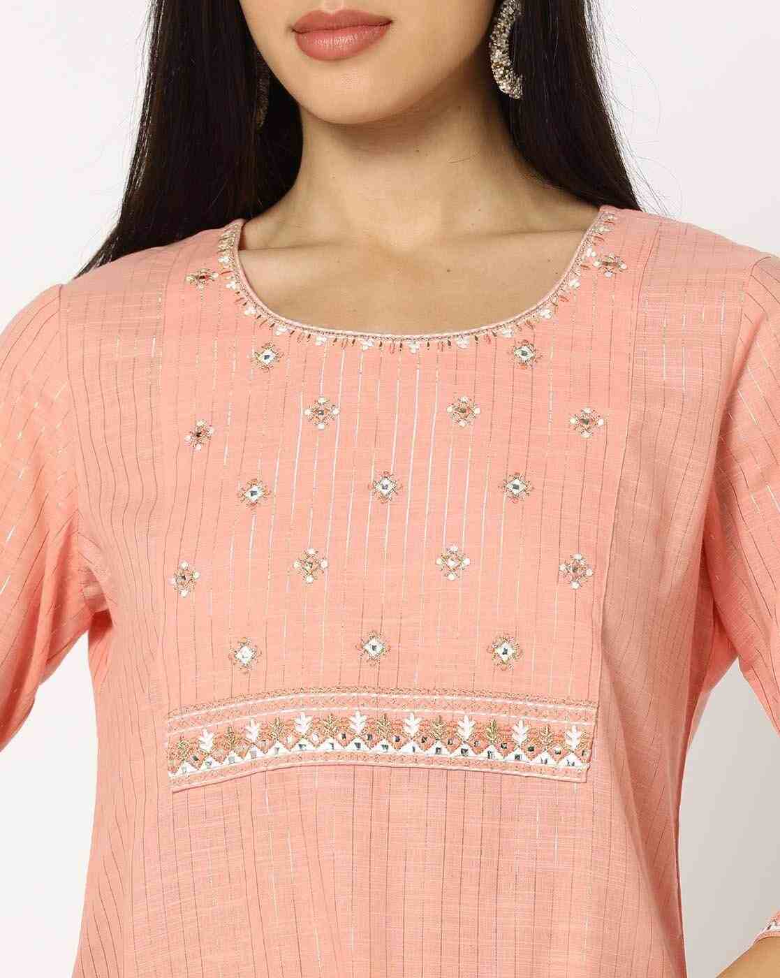 AVAASA MIX N' MATCH | Women Striped Straight Kurta|3
