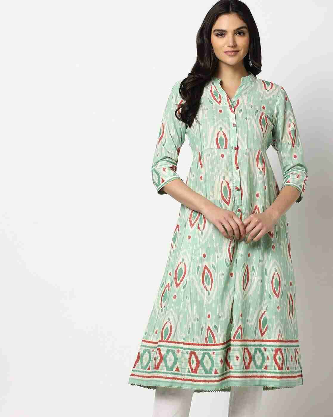 AVAASA MIX N' MATCH | Women Printed A-Line Kurta|0