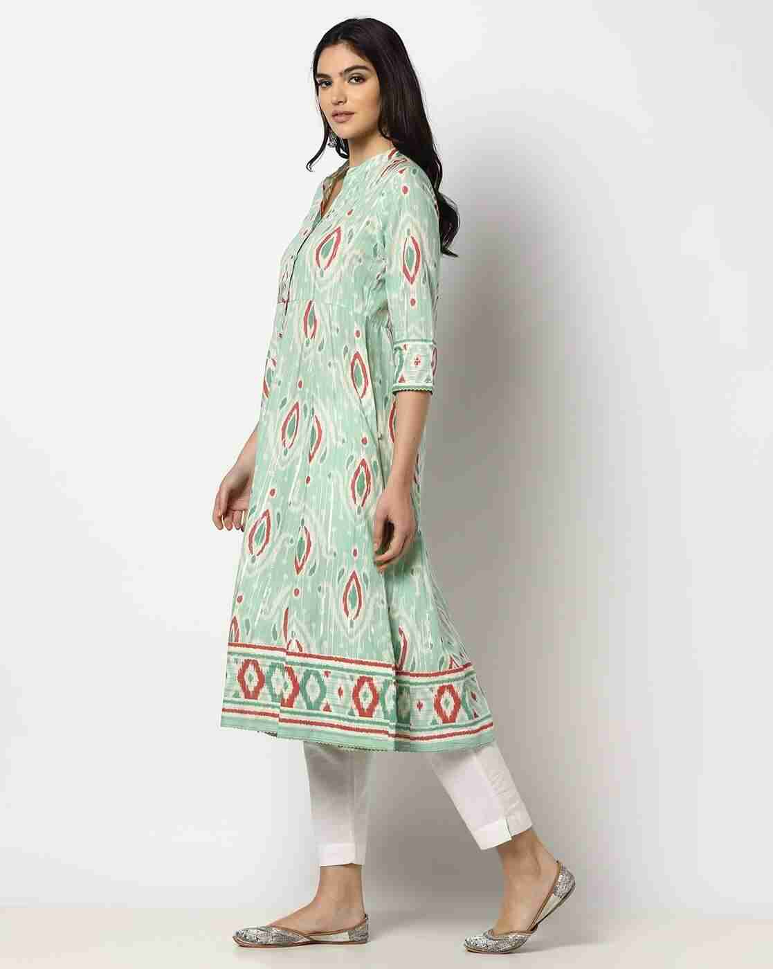 AVAASA MIX N' MATCH | Women Printed A-Line Kurta|1