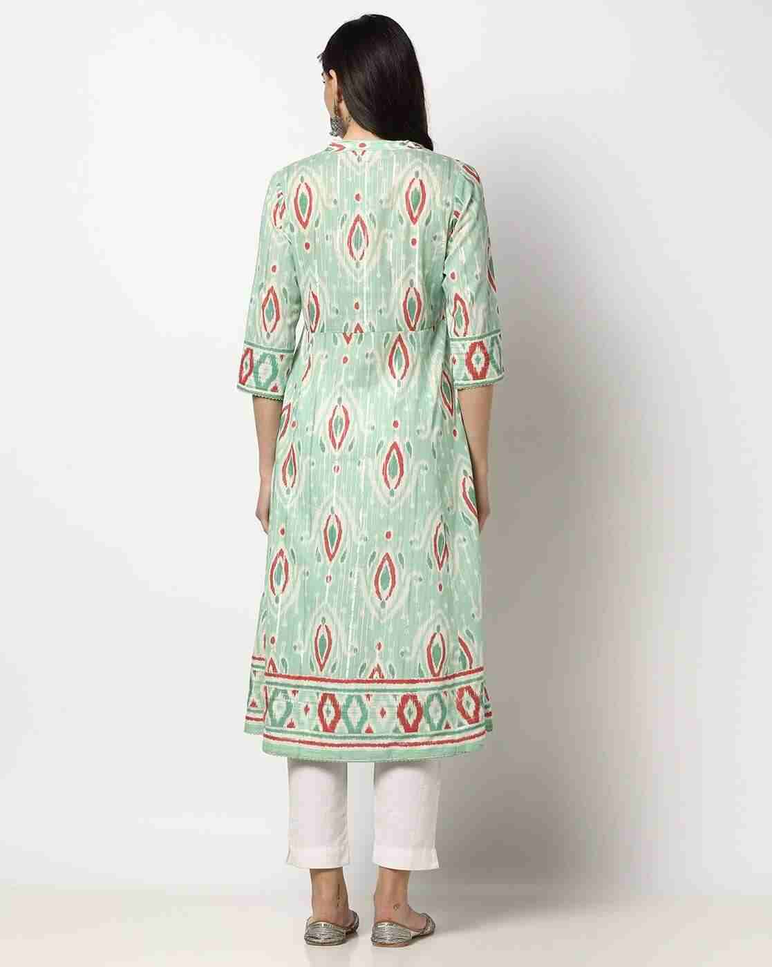 AVAASA MIX N' MATCH | Women Printed A-Line Kurta|2