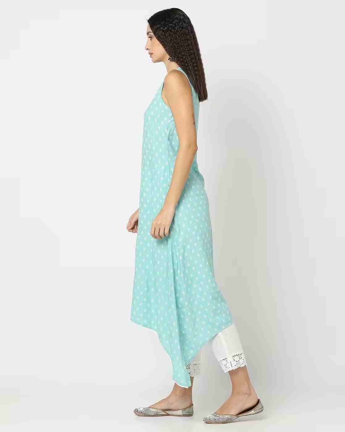 AVAASA MIX N' MATCH | Women Printed A-Line Kurta|1