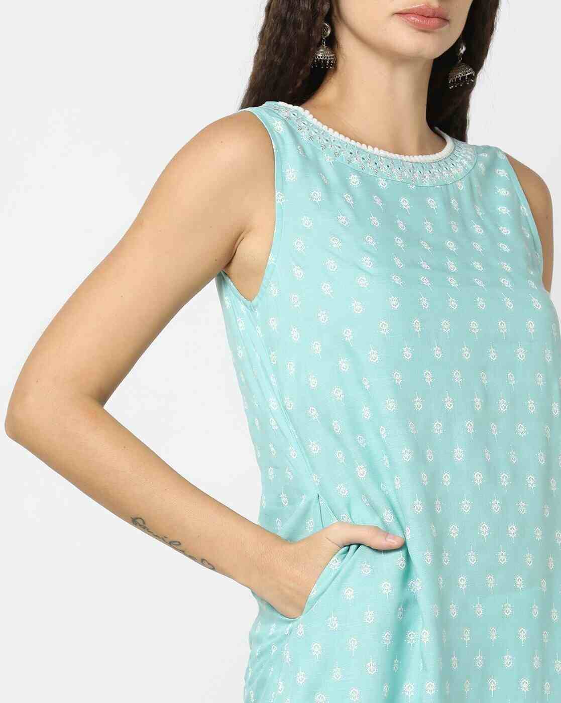 AVAASA MIX N' MATCH | Women Printed A-Line Kurta|3