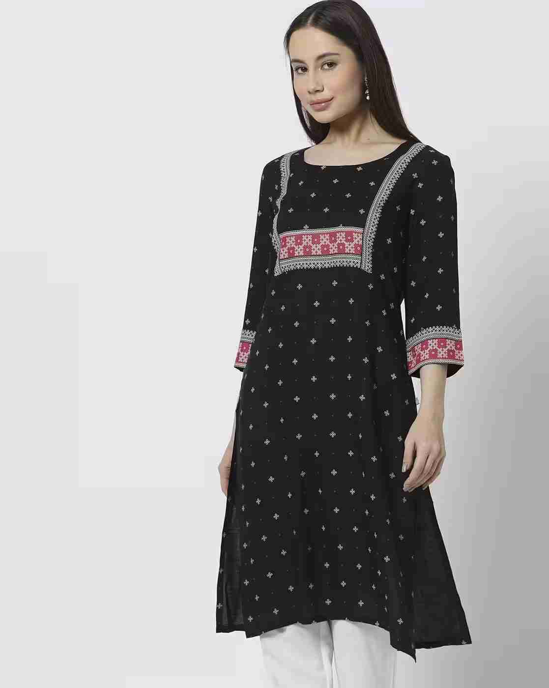AVAASA MIX N' MATCH | Women Printed Straight Kurta|0