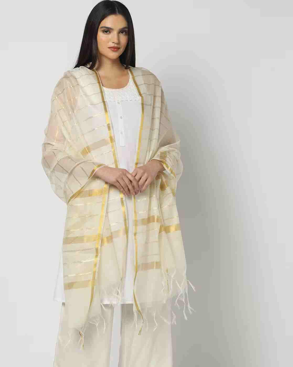 AVAASA MIX N' MATCH | Women Zari Woven Dupatta|0
