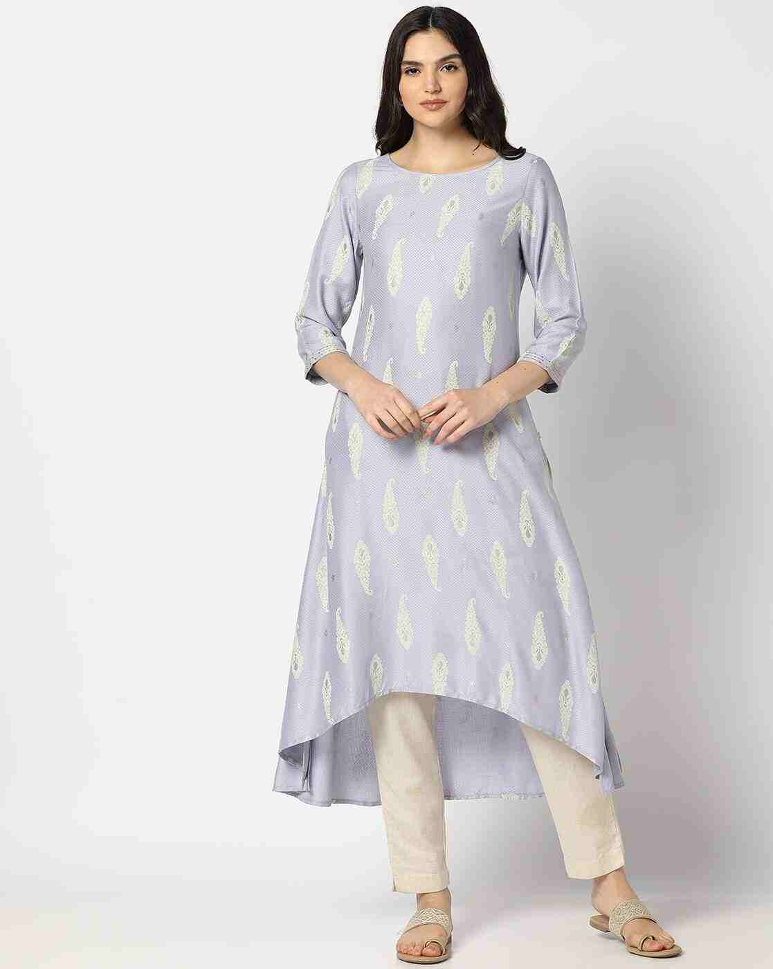 AVAASA MIX N' MATCH | Women Printed A-Line Kurta|0